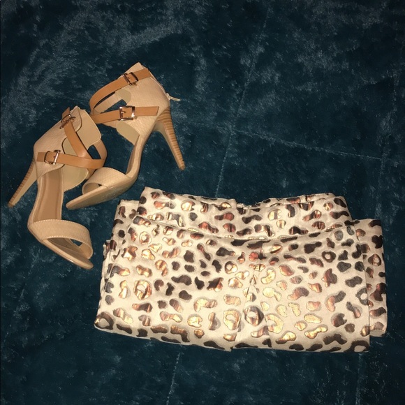 NWT Eloquii Metallic Leopard Pleated Skirt Sz 22 - Picture 8 of 8